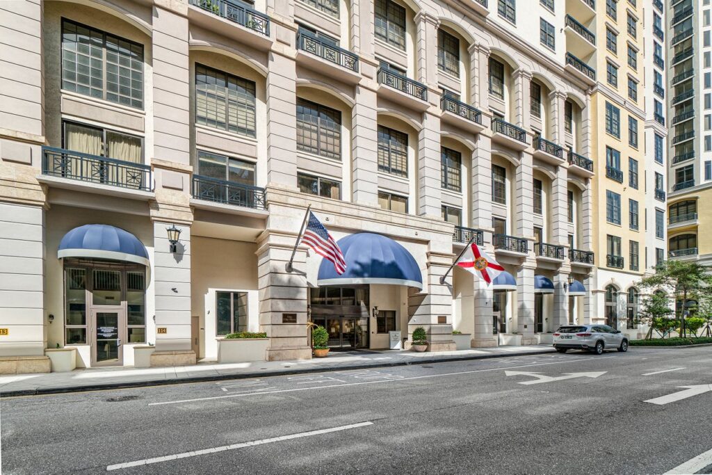 Entrance to One City Plaza Condo West Palm Beach - Justin and Alyse Keller Realtors