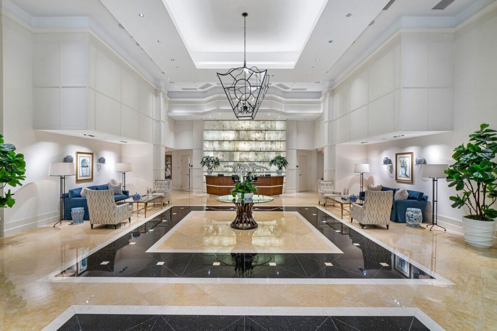 Lobby of One City Plaza, 801 S. Olive Ave in Downtown West Palm Beach
