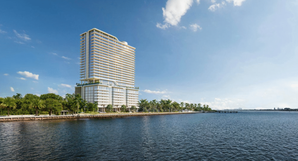The exterior of Ritz Carlton West Palm Beach Downtown