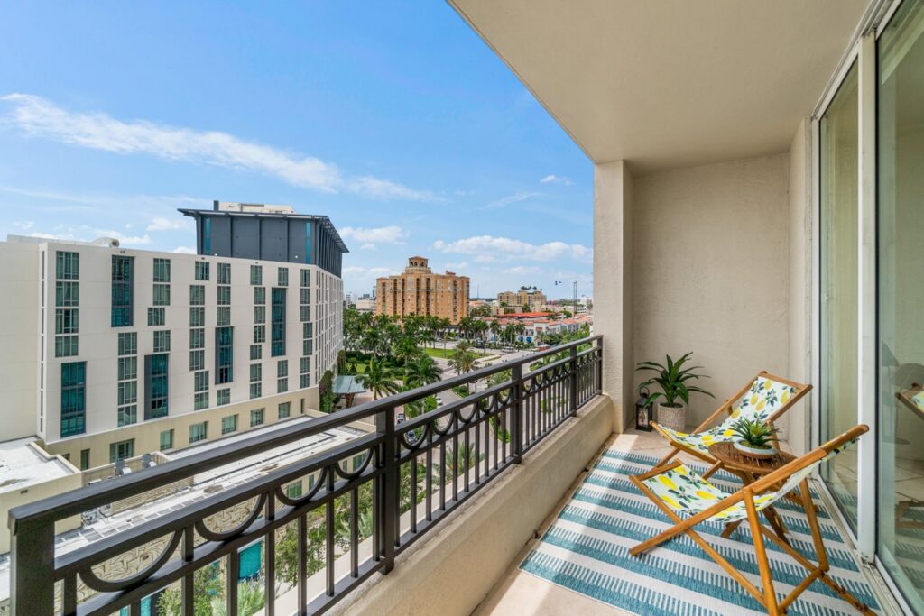 Views from the Balcony of CityPlace South Tower Unit 922 at 550 Okeechobee Blvd in Downton West Palm Beach, sold by The Keller Team