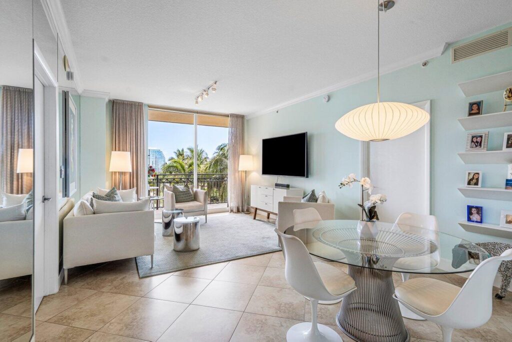 Interior of CityPlace South Tower Unit 1217 at 550 Okeechobee Blvd in West Palm Beach, sold by The Keller Team