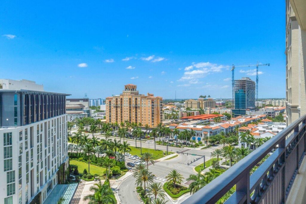 Balcony Views from CityPlace South Tower Unit 1721 at 550 Okeechobee Blvd in West Palm Beach, sold by The Keller Team