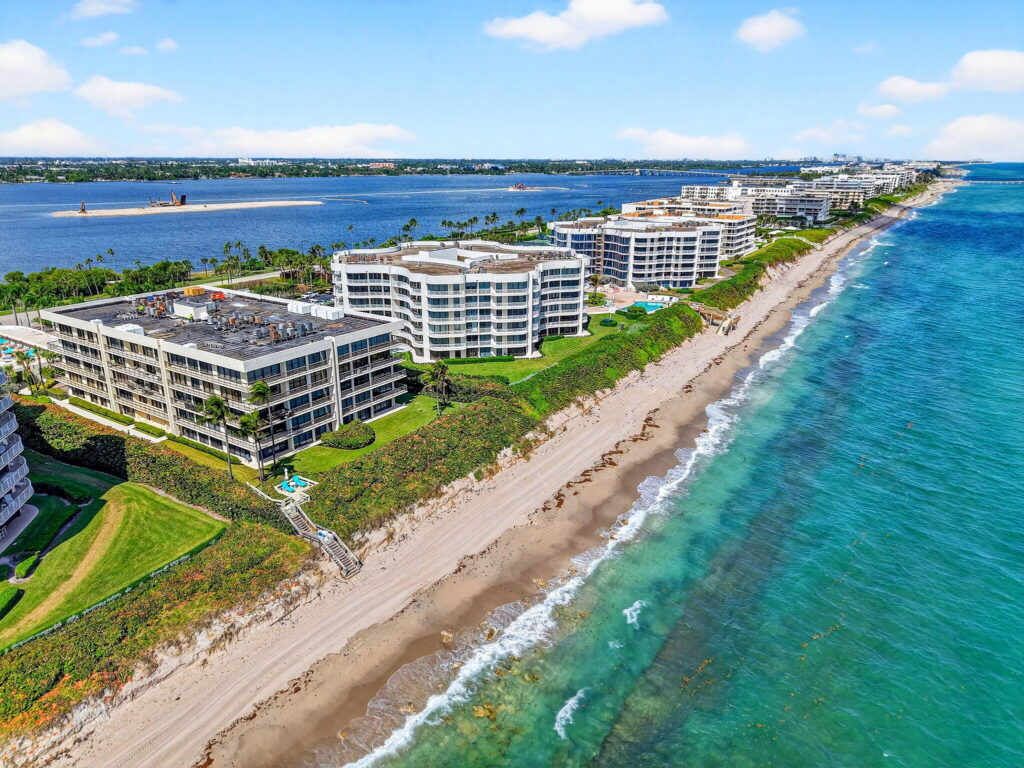 Aerial View Palm Beach Condos, South Of Sloan's Curve