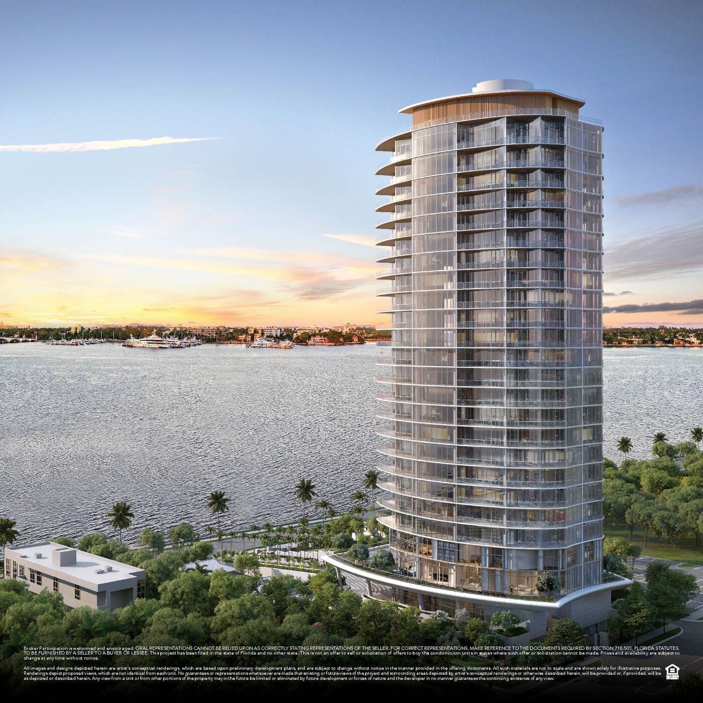 Rendering of the Forté on Flagler tower exterior in West Palm Beach. Renderings courtesy of Forté on Flagler.