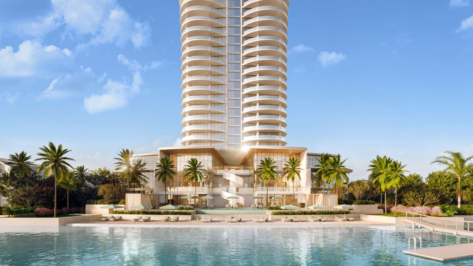 Rendering of the Mandarin Oriental Residences tower on the Intracoastal in West Palm Beach. Renderings courtesy of Great Gulf / Mandarin Oriental Residences.